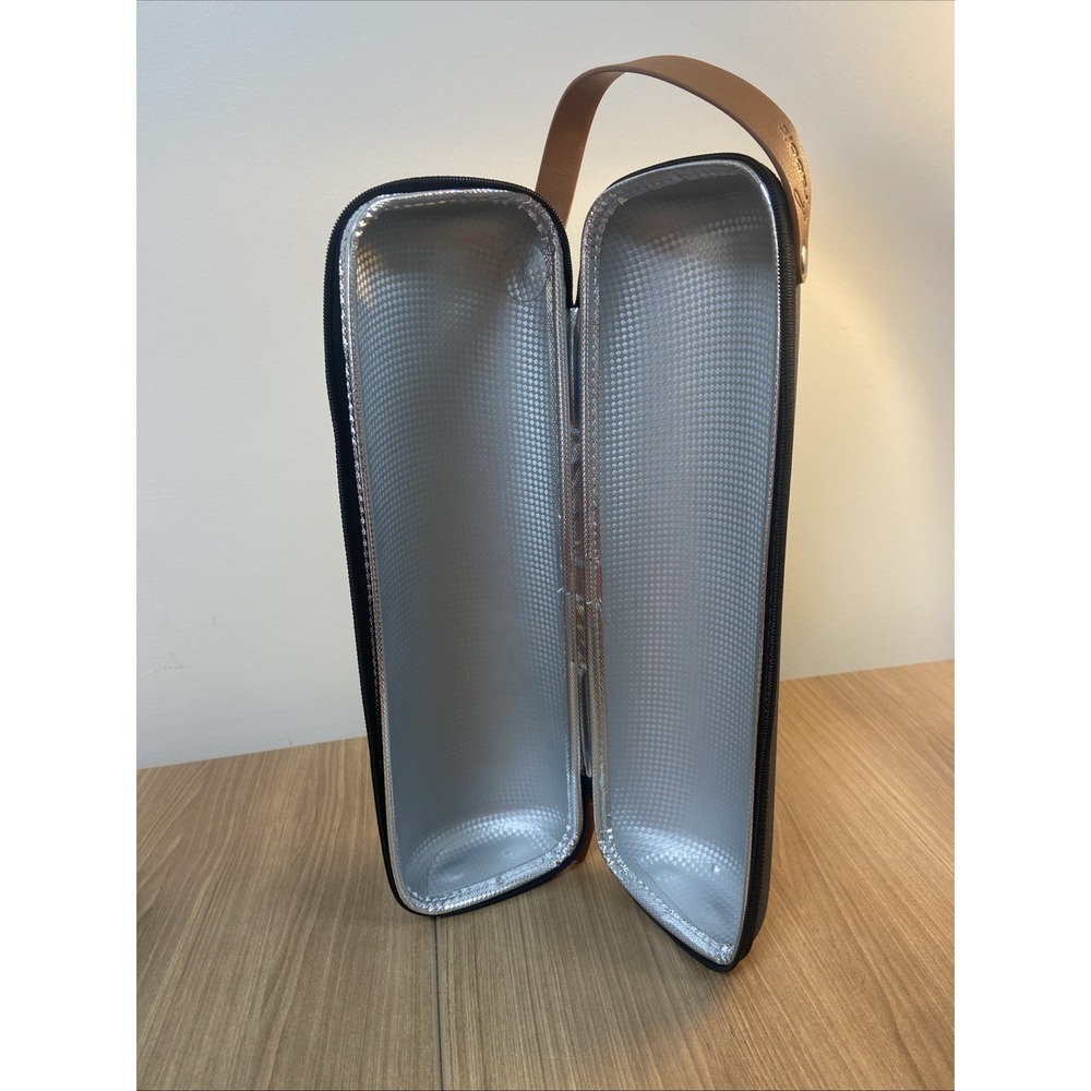 Rabbit Wine To Go Set Insulated Case & 2 Wine Tumblers Lids Portable Tailgate - Picture 8 of 9